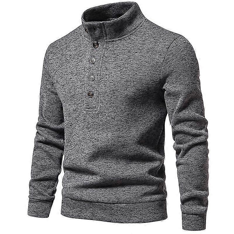 Herren Slim Fit Rollkragenpullover Casual Basic Gestrickter Langarmpullover Pullover-Auf Lager