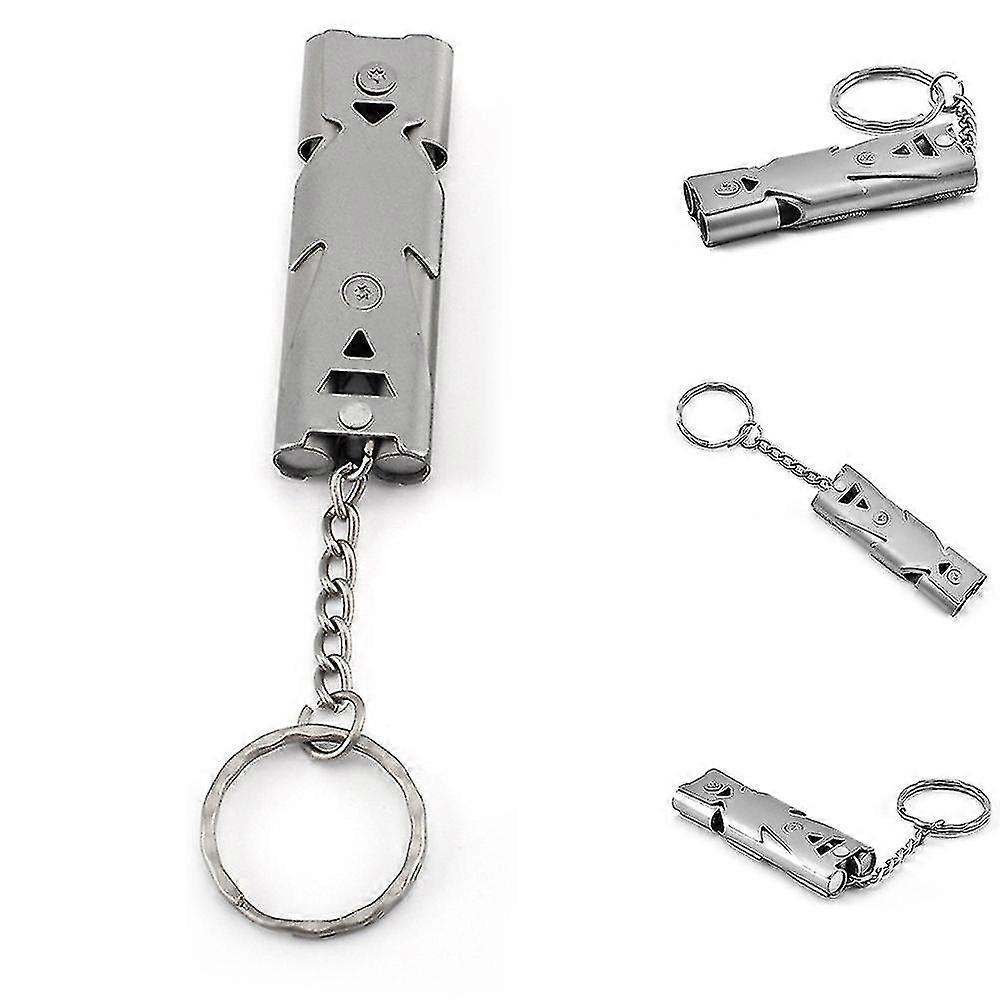 超大音量緊急サバイバルダブルチューブホイッスル 遭難 アウトドア ハイキング ウォーキング