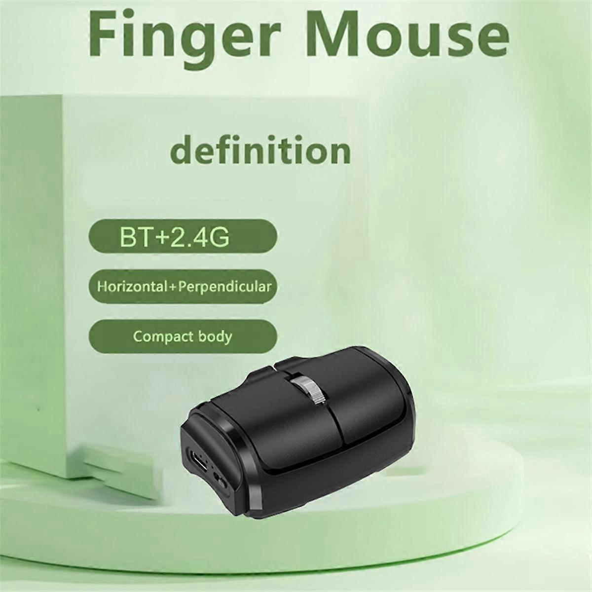 Bluetooth 2.4G Wireless Finger Mouse 1000DPI Ring Mouse Horizontal and Vertical Use Perfect for PC