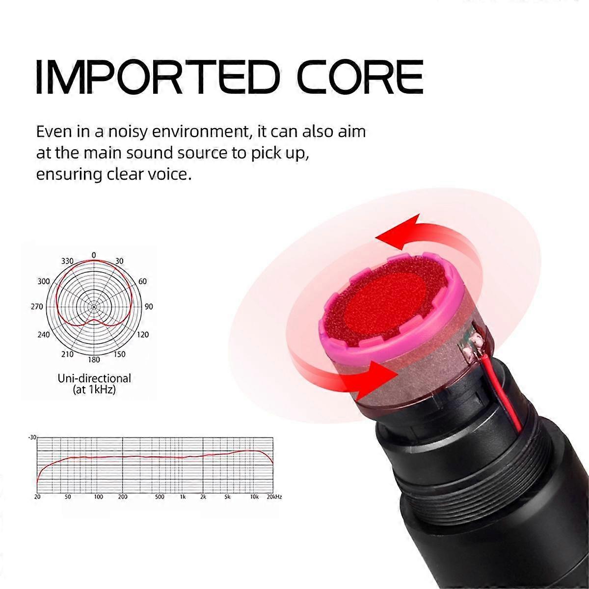 VM304 Audio 4-Channel Wireless Microphone System Handheld Mic 80M Range for Karaoke Speech Singing