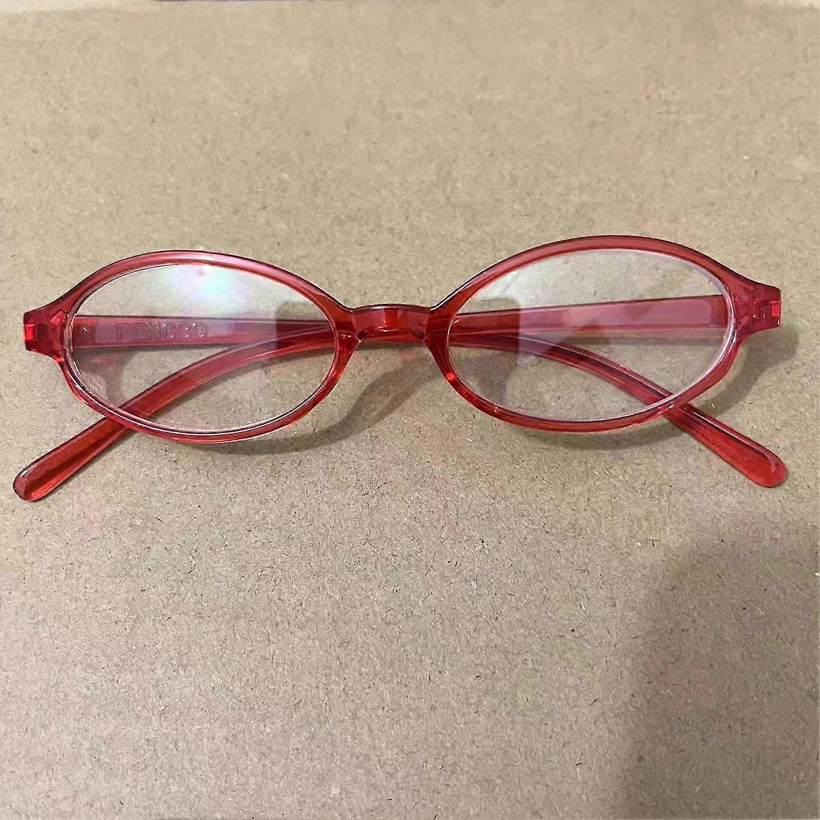 Blue Light Filter Glasses With Thin Reflective Lens Small Oval Frame Eyeglasses For Gaming Students