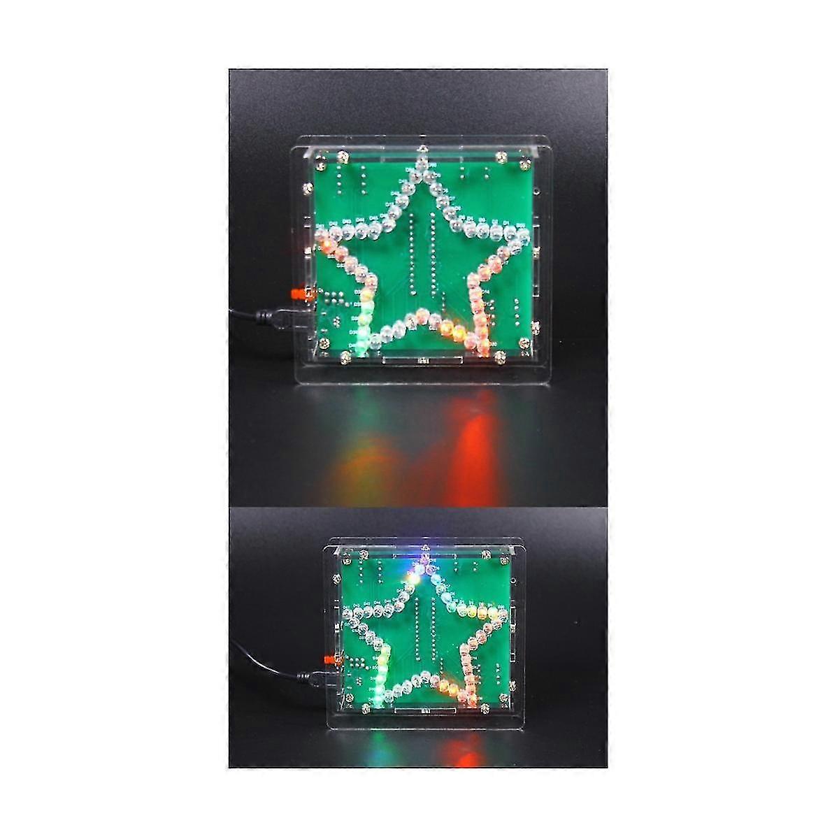 Diy Electronic Kit Soldering Suite Colorful -pointed Star Led Flashing Marquee Light Circuit Board