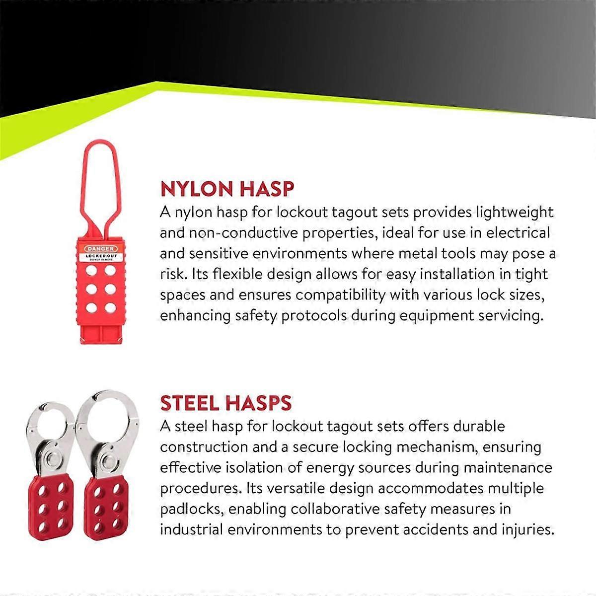 Lockout Tagout Hasp Set - Lock Out Tag Out Hasp Hasp Padlock Holder ...