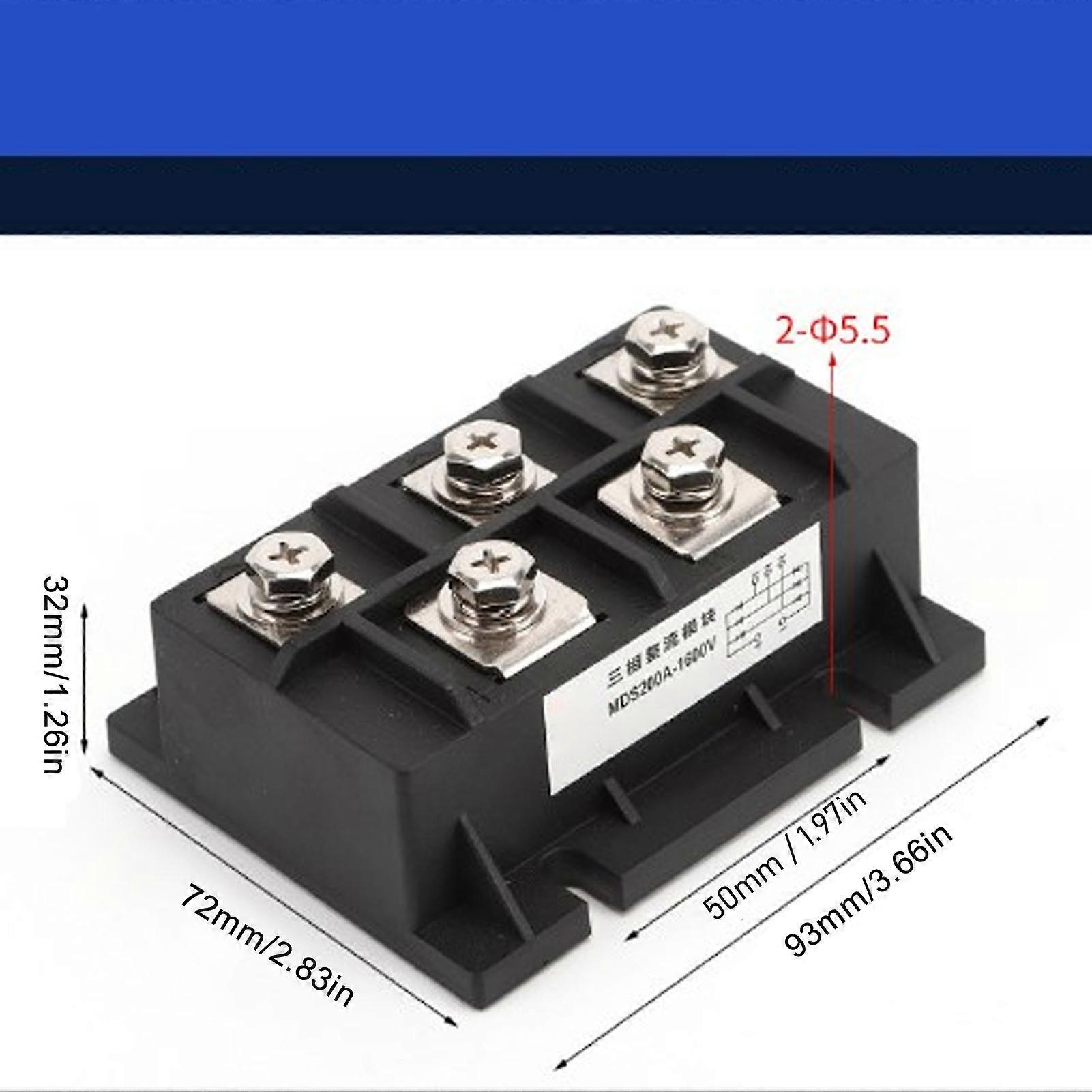 Bridge Rectifier 1600V 200A 3 Phase 5 Terminal Diode Bridge Rectifier for PWM Charging NO.6603