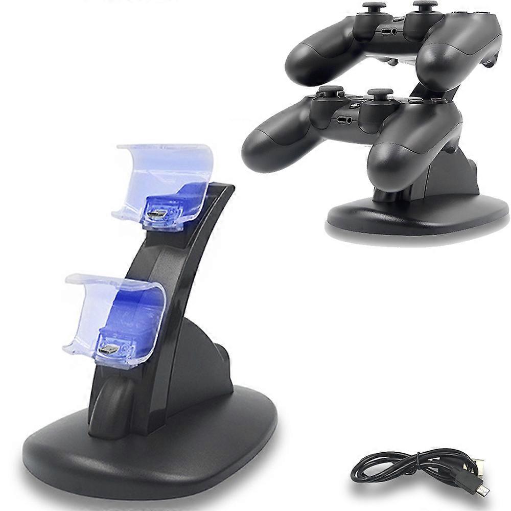 Controller Charging Dock Stand for PS4, USB Dual Charger Station Accessory with LED Indicator for PS4 / PS4/Slim/PS4 Pro