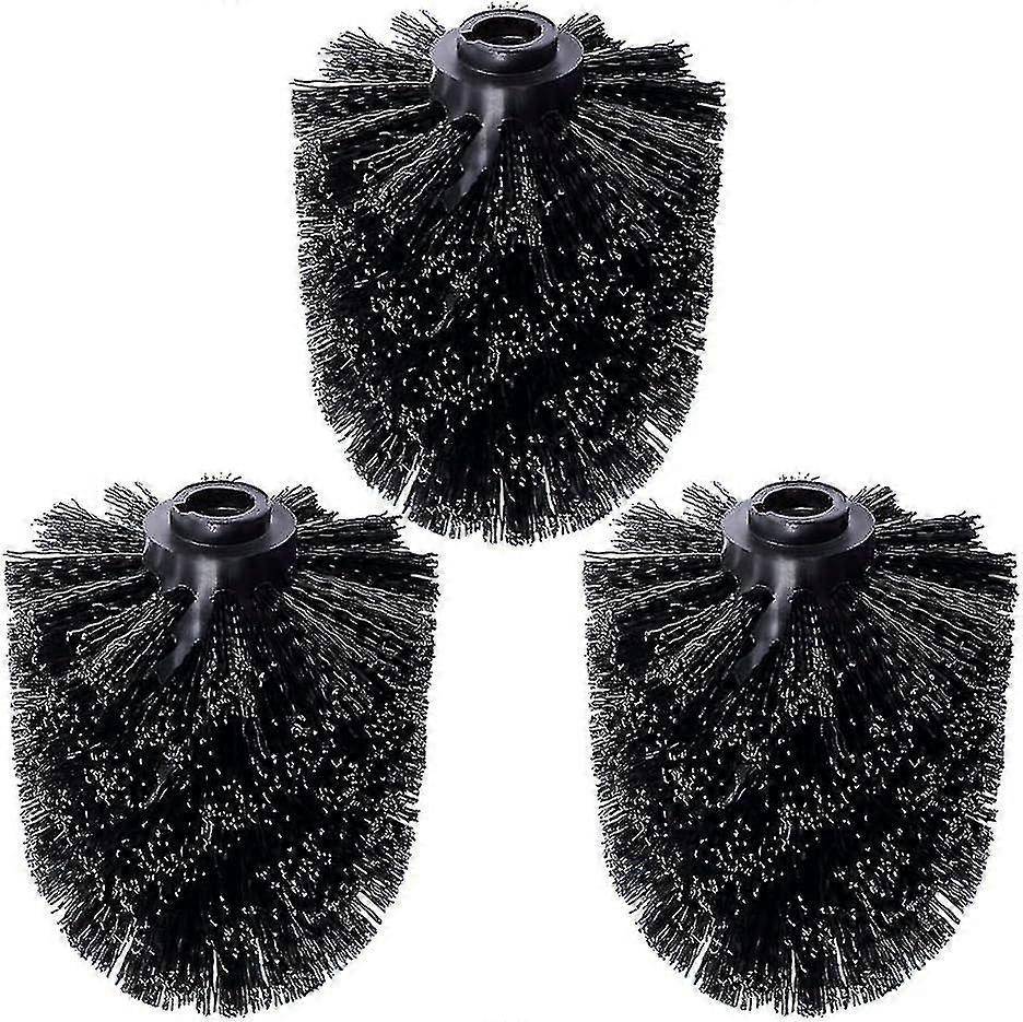 3-Pack Toilet Brush Head Replacement Black Brush Replacement Bros