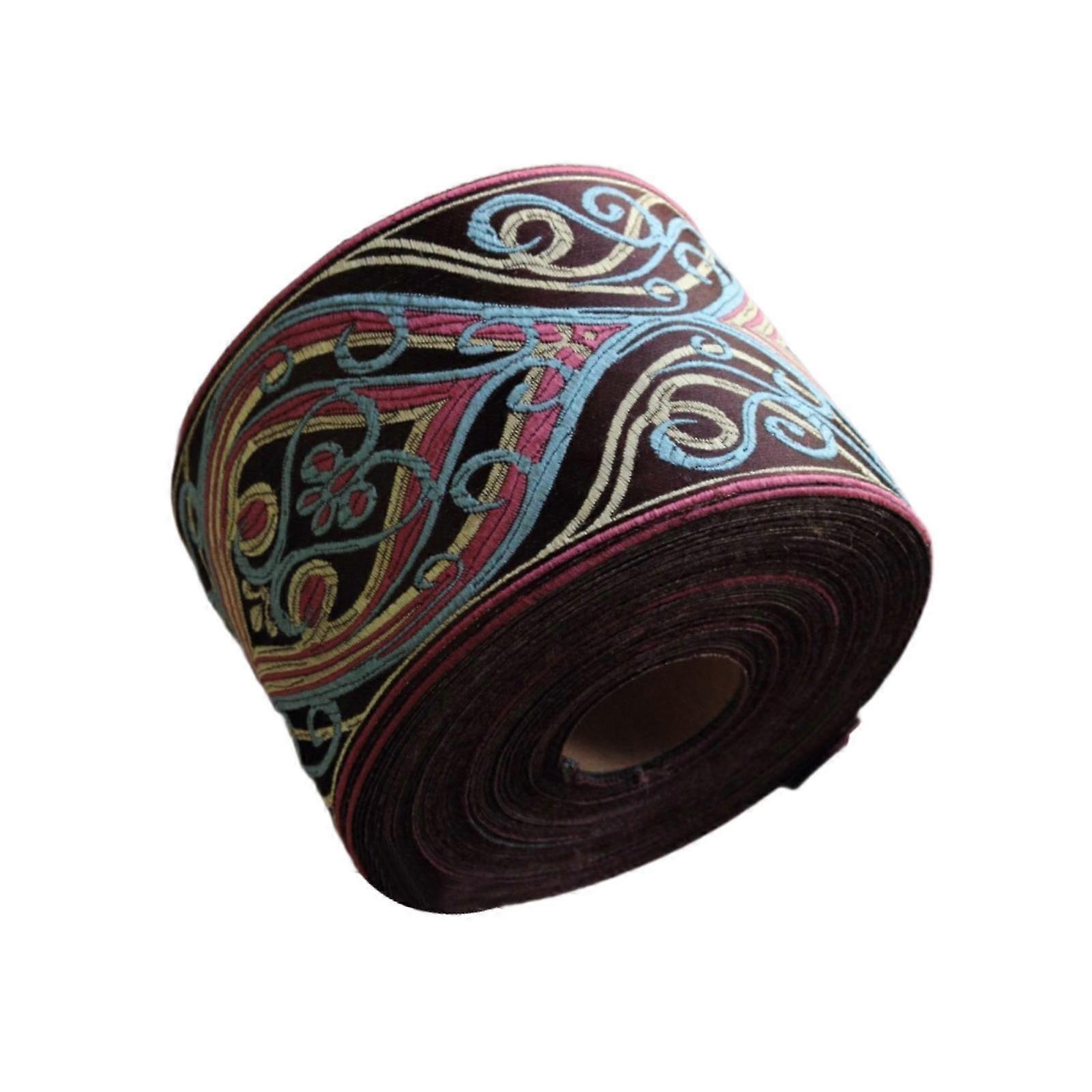 Jacquard Ribbon 5Meters Boho Decorative Lace Trim for DIY Clothes Bed Sheet 9cm width x 5m