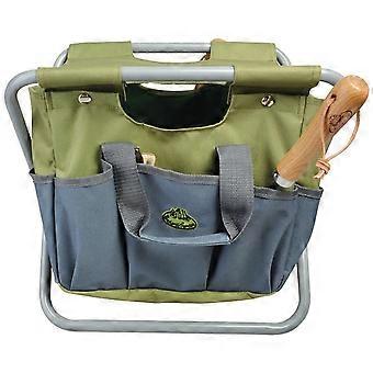 Esschert Design Gartengerätetasche und Hocker Grau Gt85