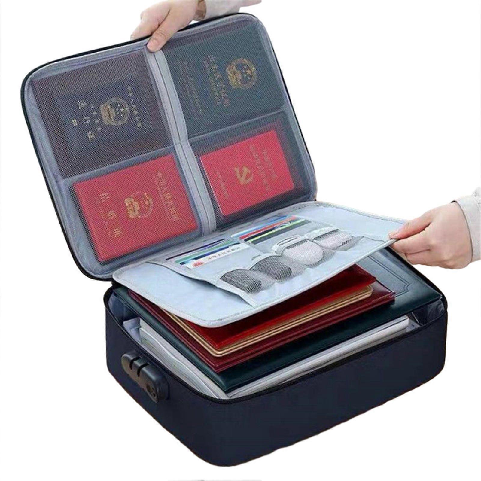 Home Document Storage Bag Portable Waterproof File Case for Paper Certificates