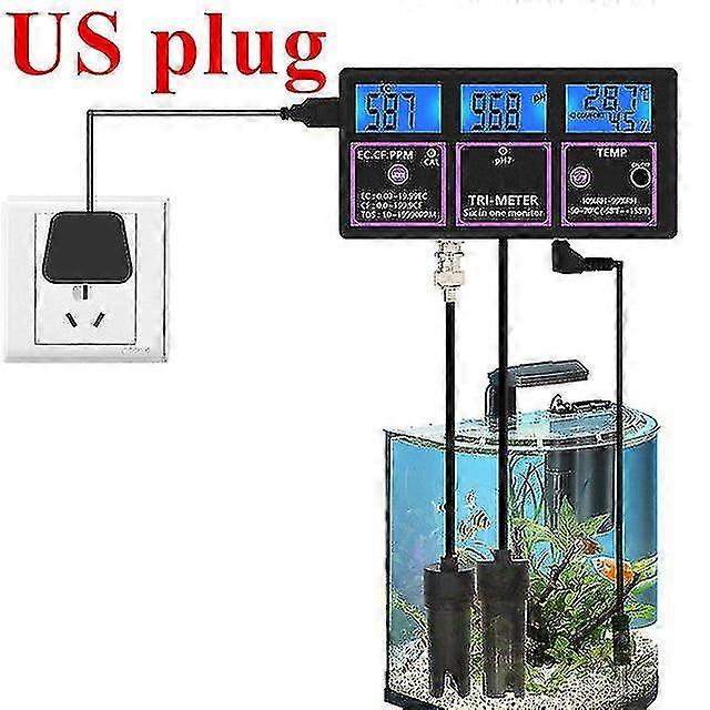 6 In 1water Quality Tester Professional Aquarium Online Ph Meter Monitor Multi-parameter For Test Ph / Temp/ Ec / Cf / Rh / Tds