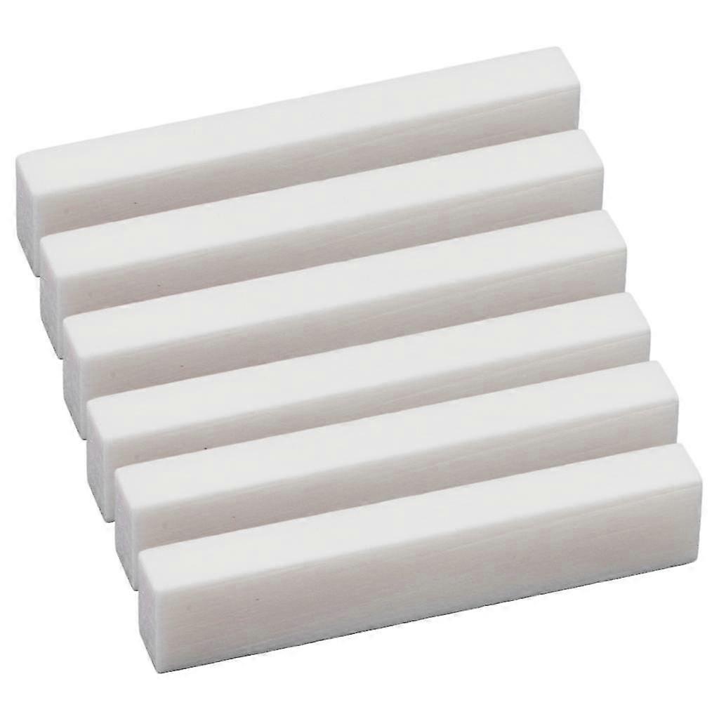 6pcs Luthier Bone Nut Blanks For Håndlaget Gitar Diy Gitar Maker Nøtter
