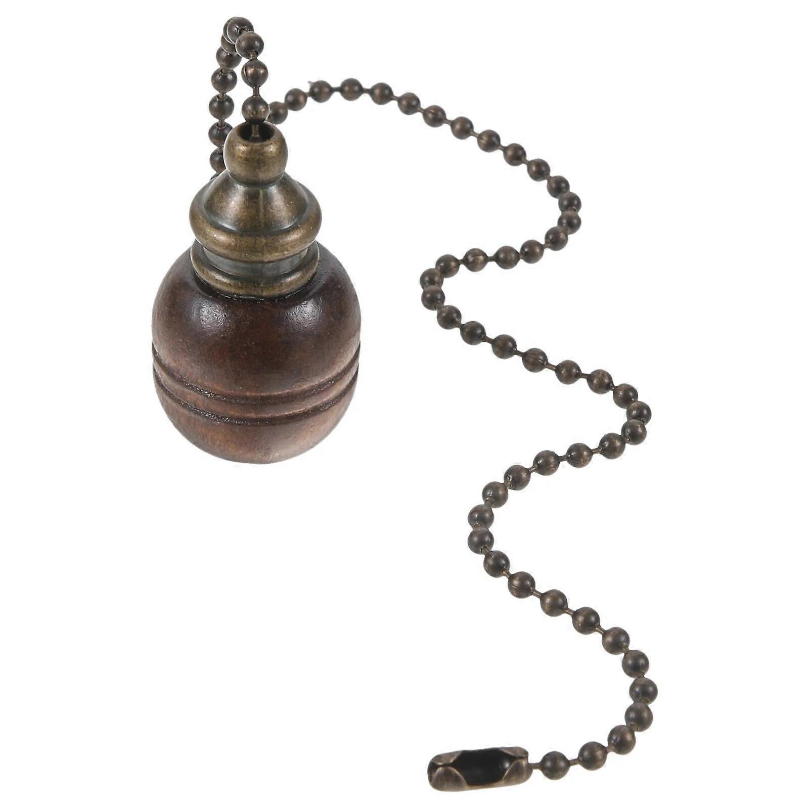Ceiling Fan Light Chain Pulls Extension Chains Wooden Ball Lamp Cord Iron Unique Decorative
