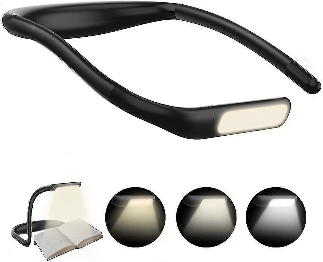 Book Reading Light Neck Light Rechargeable Led Book Lights For Reading In Bed At Night, Adjustable Brightness, Hands Free Neck Desk Lamp, Perfect For
