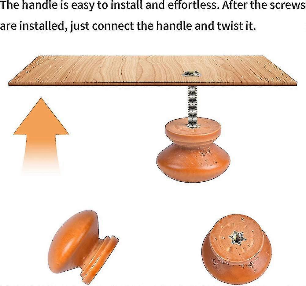 12 X Cabinet Knobs 33mm Wood Cupboard Drawer Knobs, Round Furniture Pull Knob Acsergery Gift