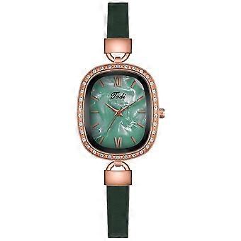 Vrouwen Mode Horloge Klok Lederen Band Casual Jurk Wrist Crystal