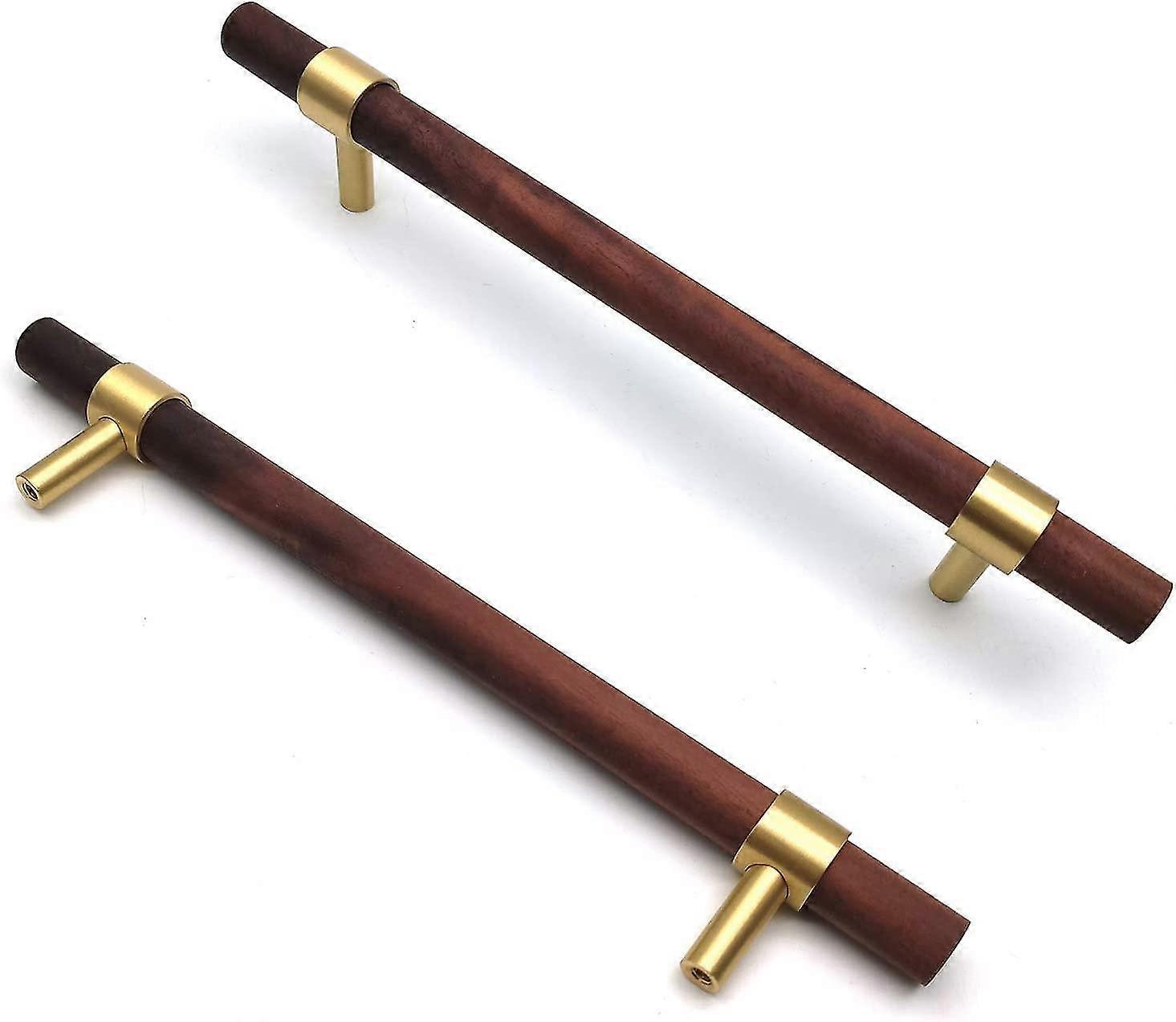 Set Of 6 Brass Cabinet Handle Walnut Furniture Handle-door Handle Furniture Handle For Cabinet Drawer Hole Center Distance 128mm (160mm, Walnut)