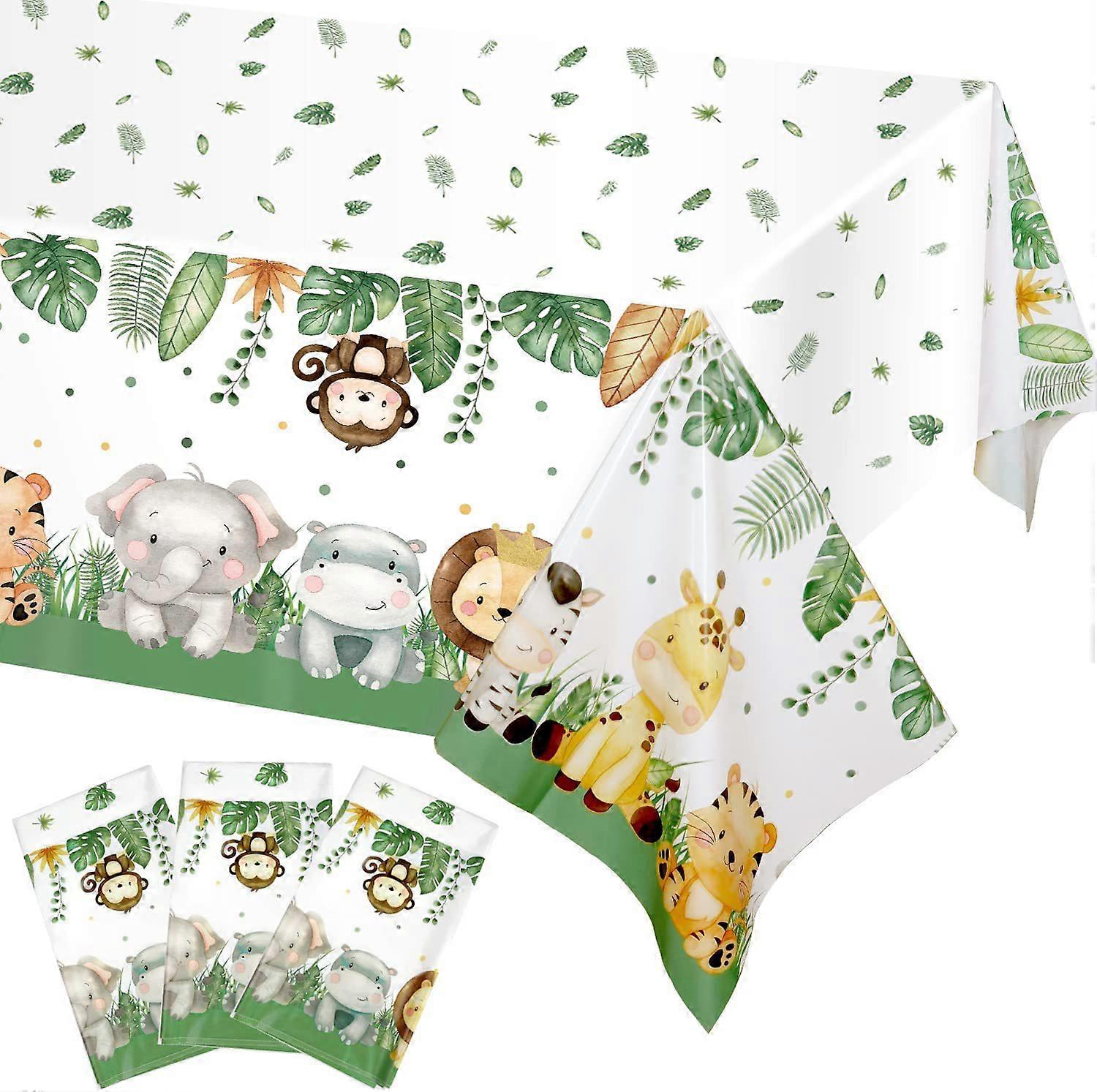 2pcs Jungle Zoo theme Tablecloth