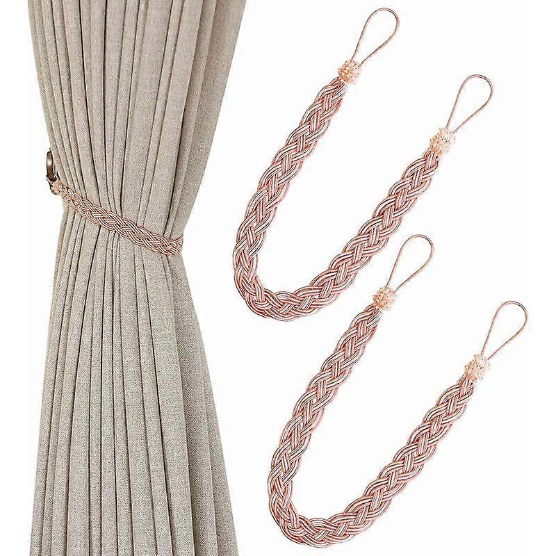 Hand-knitted single rope-shaped curtain tiebacks - type: curtain tiebacks a