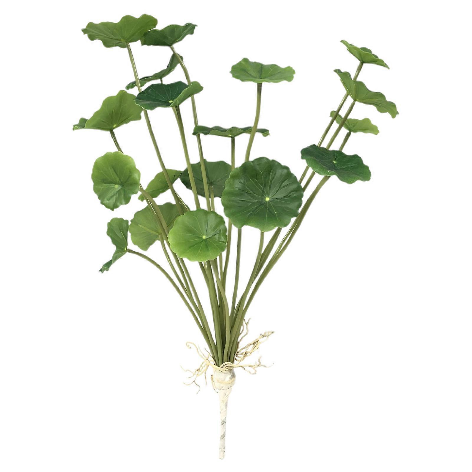 Simulated Lotus Leaf Decor Lifelike Faux Lotus Leaves Easy to Maintain Artificial Green Plant Decoration Artificial Lotus Leaves for Indoor Home Decor