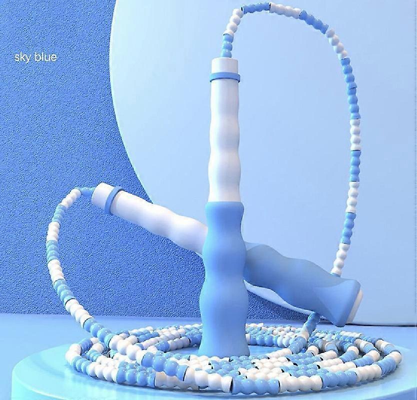 Hopprep för träningsutrustning, trasselfritt rephoppning med mjukt pärlsegment, premium justerbar