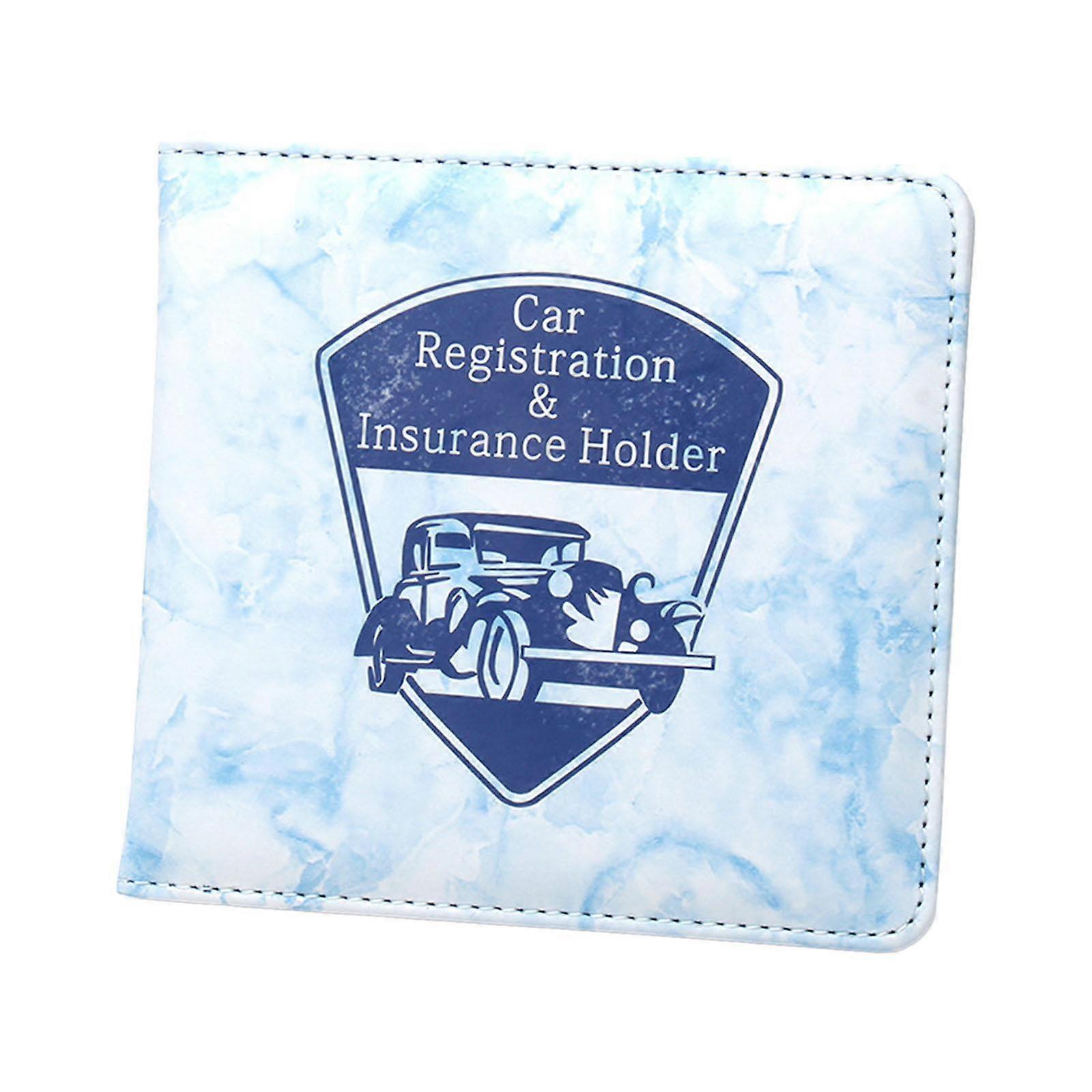 Generic Car Registration and Insurance Holder for Essential Document ID Blue