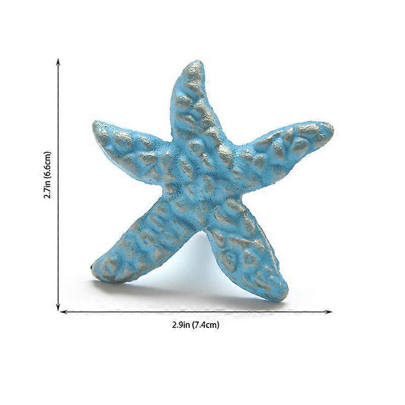 1PC Blue/White Drawer Pulls Cabinet Door Knobs Wardrobe Pull Handles Single Hole Cast Iron Handle