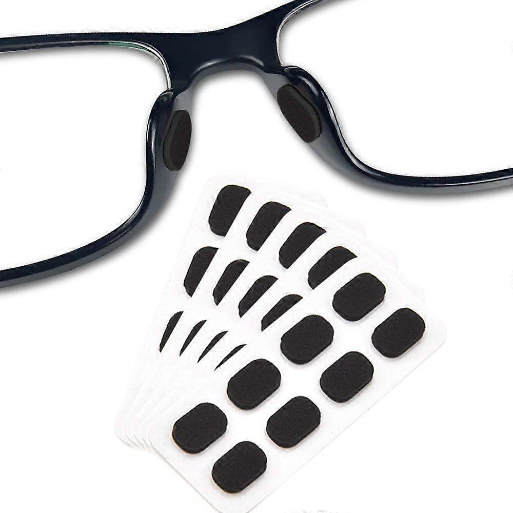 Eyeglass Nose Pads,20 Pairs of Soft Foam Nose Pads, Self-Adhesive Anti-Slip Soft Foam Glasses Nose Pads (Black/1mm)