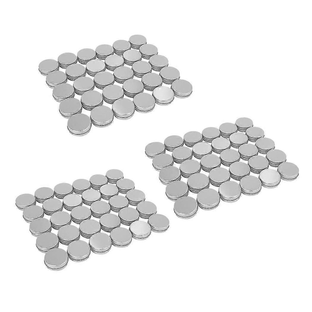 90 Pack Screw Top Round Metal Lip Balm Tins Containers Lids (1oz)