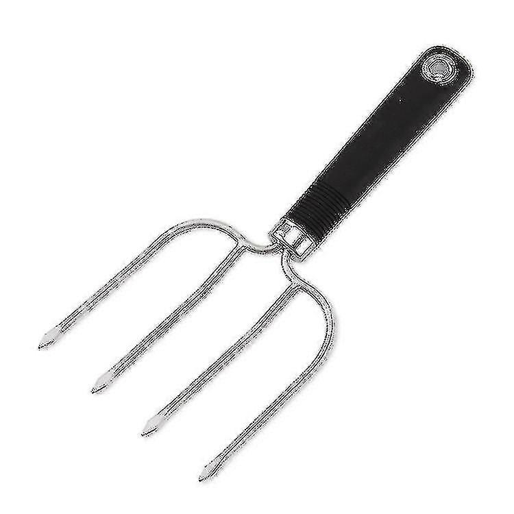 Stainless Steel Bold Turkey Fork Four-pin Fork (black) (1pcs)