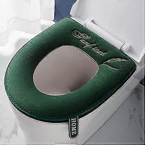 3 pack tjockare mjuka toalettsitsöverdrag toalettsits täcker toalettsits klädsel mjuk tjock kudde tvättbar passar alla ovala toalettstolar