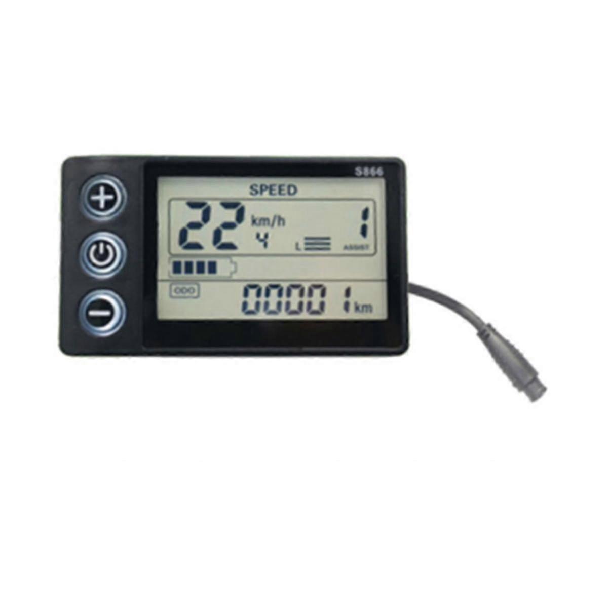 24V 36V 48V 60V Waterproof LCD Display S866 Controller Panel Dashboard Electric Bike Display for El