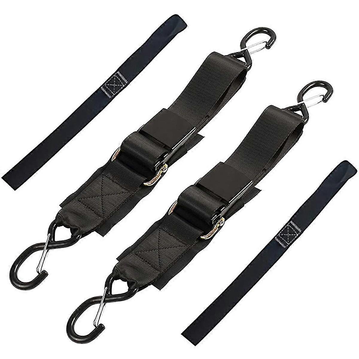 2-pack Boat Trailer Transom Tie-down Straps,2in X 4ft Adjustable Transom Straps With Quick Release Buckle