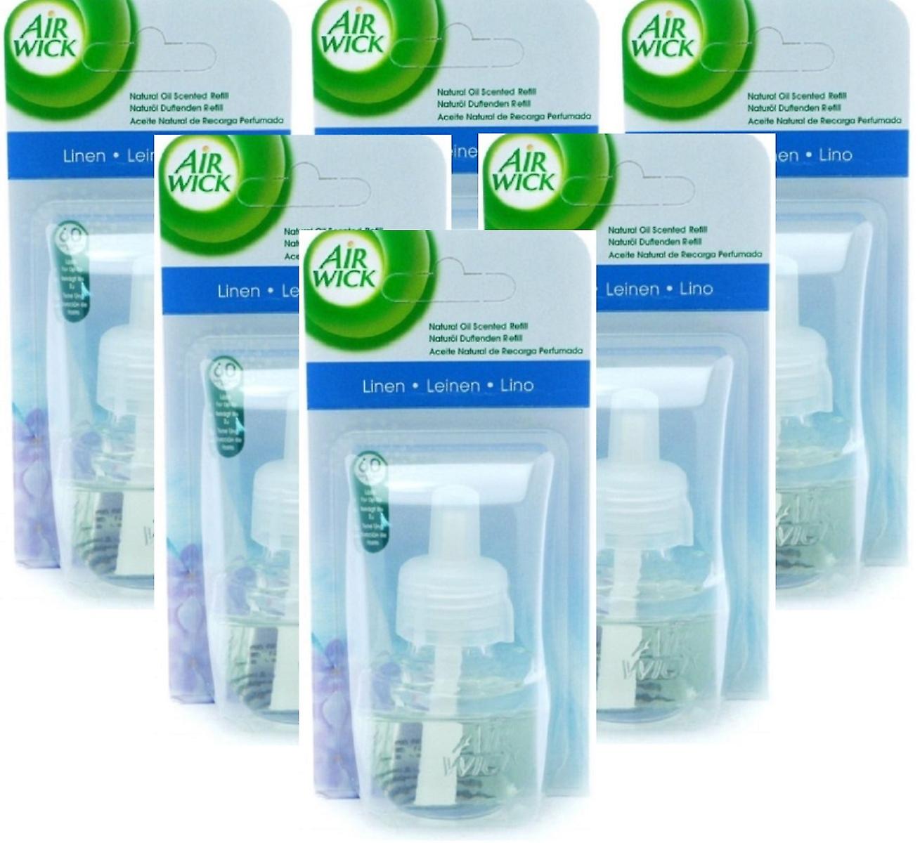 6 X Air Wick Electrical Plug In Oil Refills - Linen