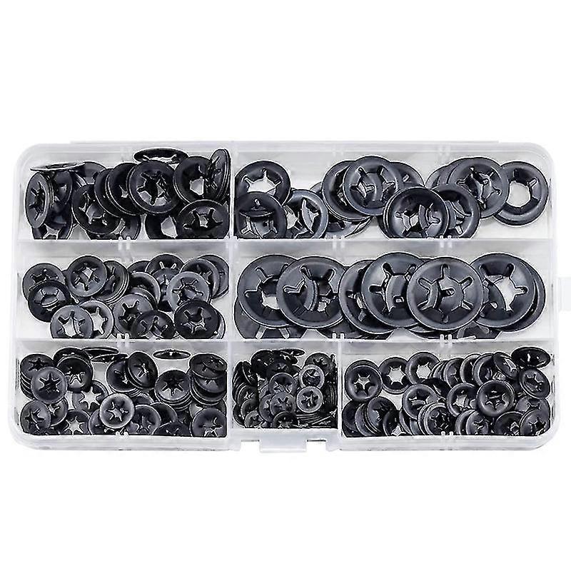 340Pcs Internal Tooth Starlock Washers Lock Washers Assortment Kit Quick Speed Locking Washers
