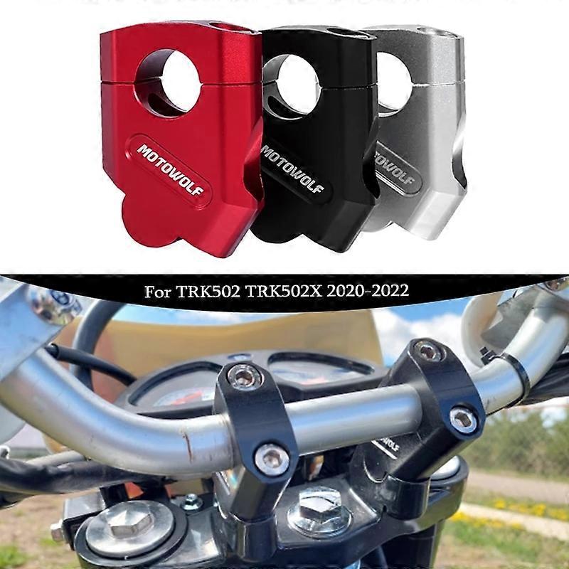 Montaje de abrazadera de barra elevadora de manillar de aluminio CNC para motocicleta compatible con Benelli TRK502 TRK520X TRK 502 TRK 502X 2020 2021