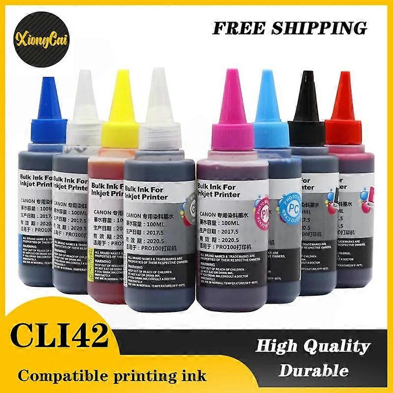 8color CLI42 refillable ink compatible for canon Pixma Pro-100 inks CLI-42 CLI42 CLI 42 ink for Canon PRO-100 printer