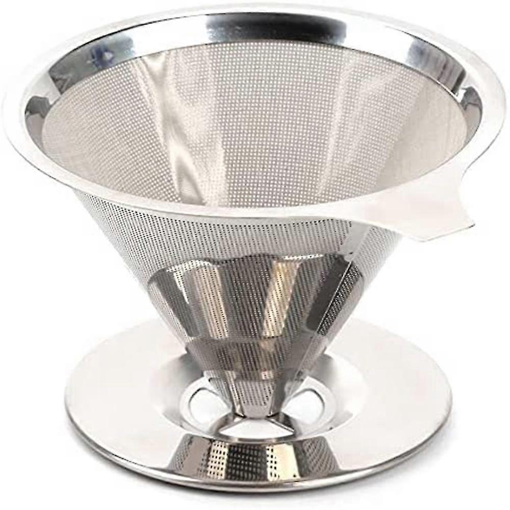 Reusable Drip Cone Coffee Filter for Pour Over Coffee Maker, Portable Home Office Use