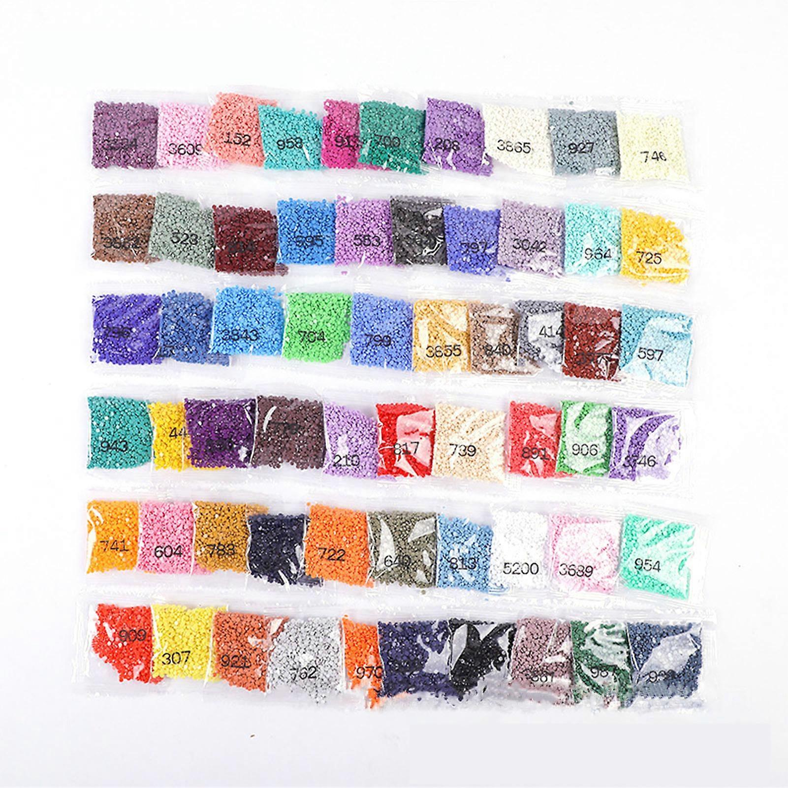 2.8mm Plain Flat Bottom Round Diamond-Painting Beads DMC447 Color Card Refilling Beads for Sculptures