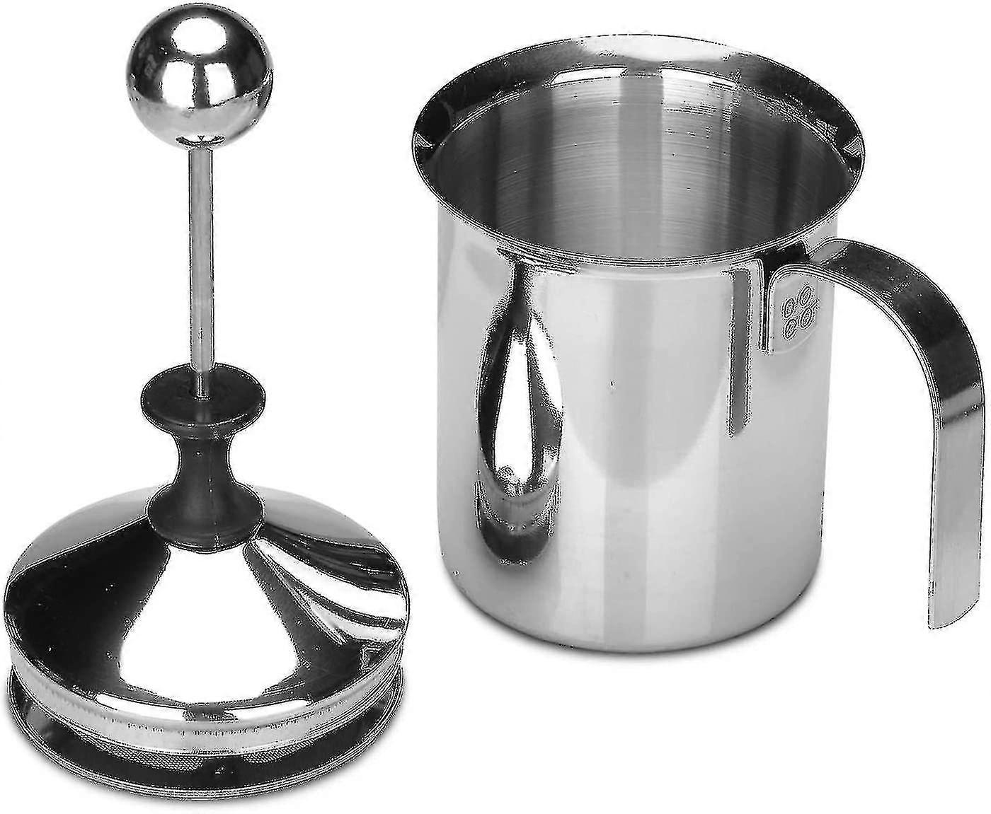 400ml Manual Milk Frother Stainless Steel Milk Frother Double Mesh Foam Cup Foam