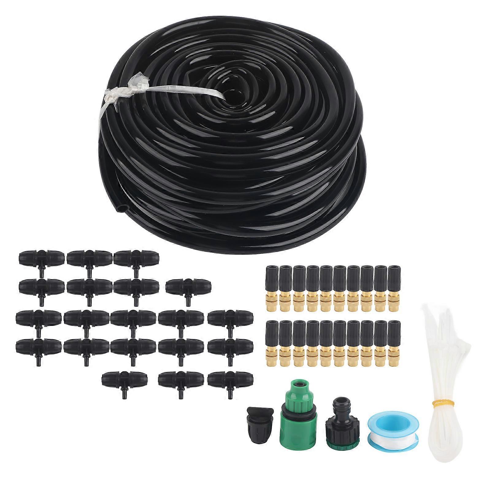 20M Drip Irrigation Kit with 20 Pcs Nozzles for Garden and Agriculture Copper Plastic Precision Watering System