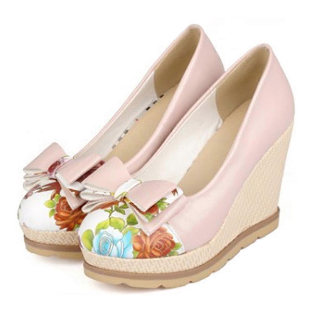 Chaussures fines à talons hauts pour femmes avec nœud et semelles colorées, grande taille