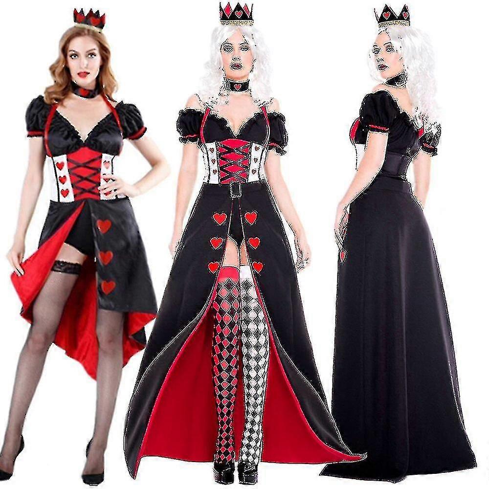 Alice In Wonderland Queen Of Hearts Costume For Women Poker Red Heart - Foto 9