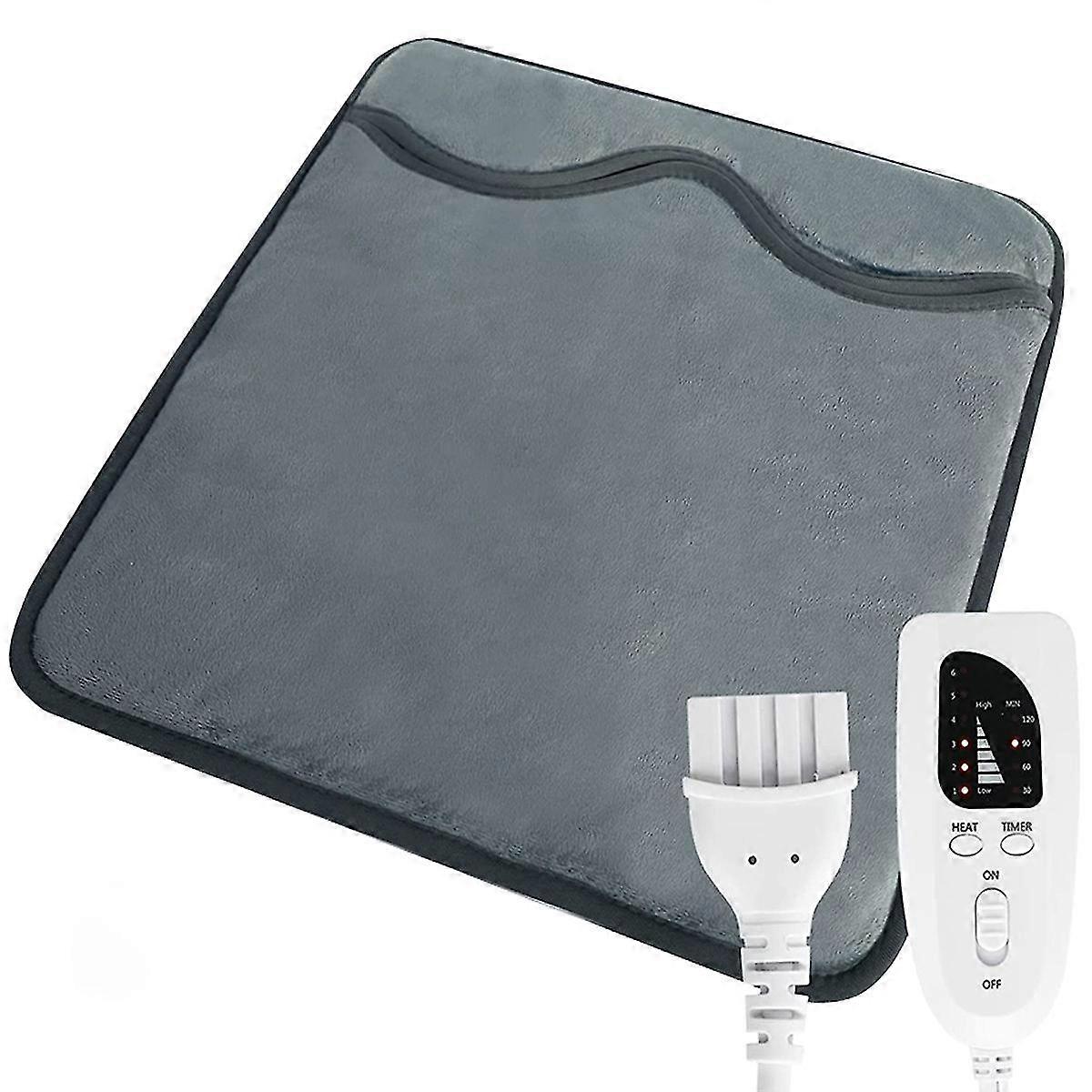 6 Modes Coussin chauffant électrique Chauffe-pieds Tapis en flanelle douce Hiver Timing Coussin thermique Arrêt automatique Us/uk/eu Plug-XT
