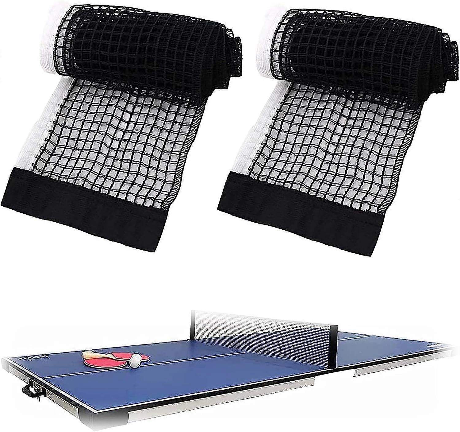 Black Table Tennis Net Pack of 2 Movable Tennis Net Portable Table Tennis Net Extendable Pingpong Nylon Ping Pong for Accessories Table Tennis Playing