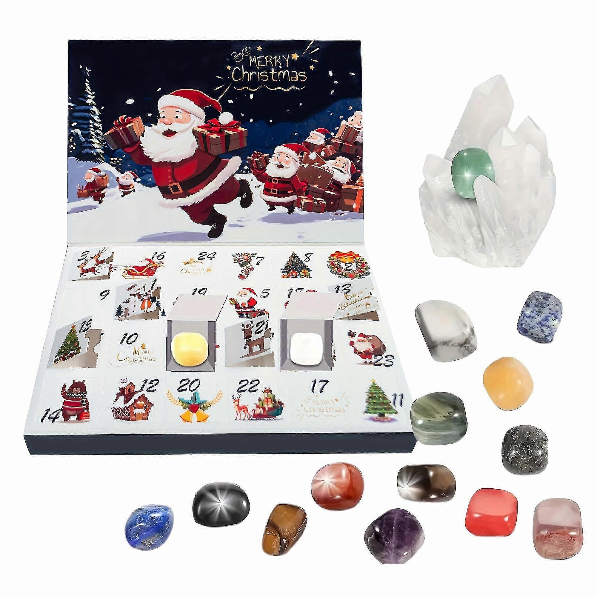 Haiweisi 24pcs /セットクリスマスカウントダウンカレンダーブラインドボックスアドベントカレンダーカウントダウンカレンダー女の子のためのクリスマスギフト、クリスマスの装飾、家の装飾、パーティー