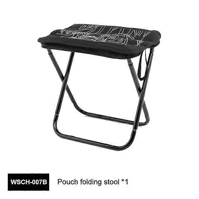 Tabouret de camping Widesea Chaises d’extérieur pliables Pêche en plein air Rangement de fermeture éclair léger Meubles de voyage de randonnée en acier inoxydable portable