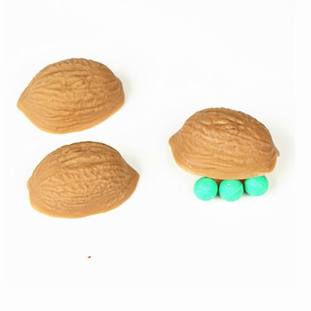 Magician's Three Shell Game Walnut Gimmick Novelty Classic Nut Close Up Real Magic Trick