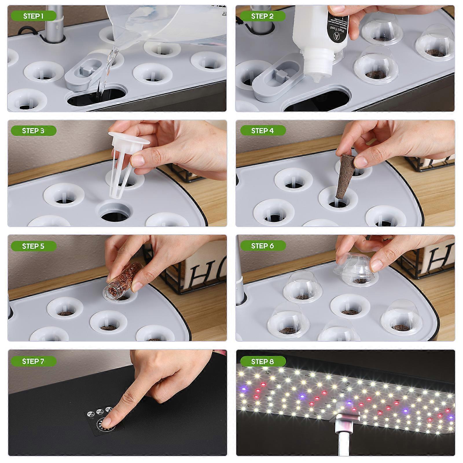 Image showcasing 1 Set Hydroponics Growing System Kit Indoor Gardening System Aquaponics ...