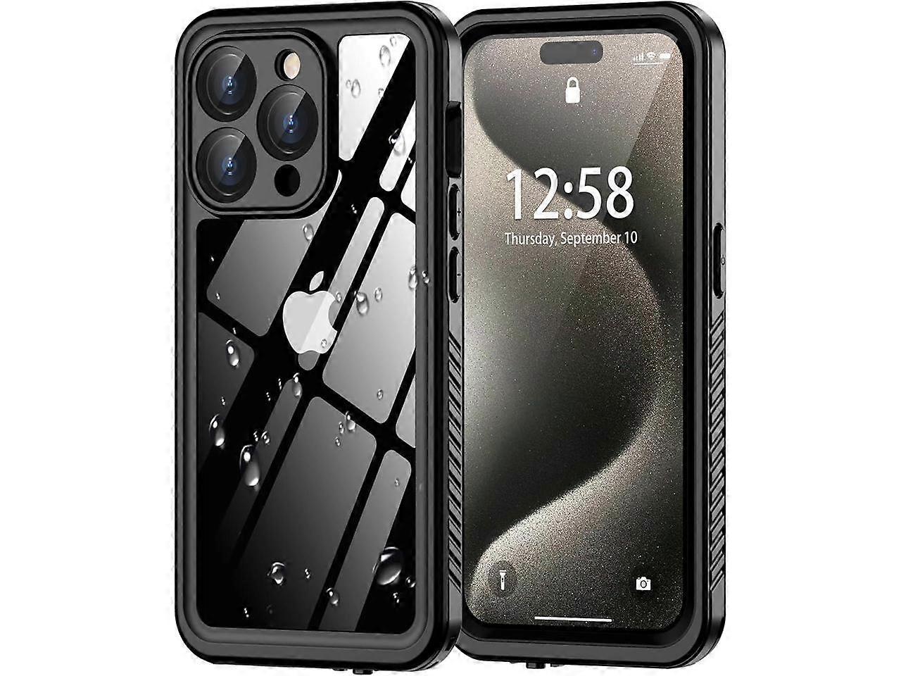 for iPhone 15 Pro Case Waterproof, Shockproof [IP68 Waterproof] [Built-in Screen & Lens Protector] [Dustproof][Real 360] Full Body Heavy Duty Rugged P