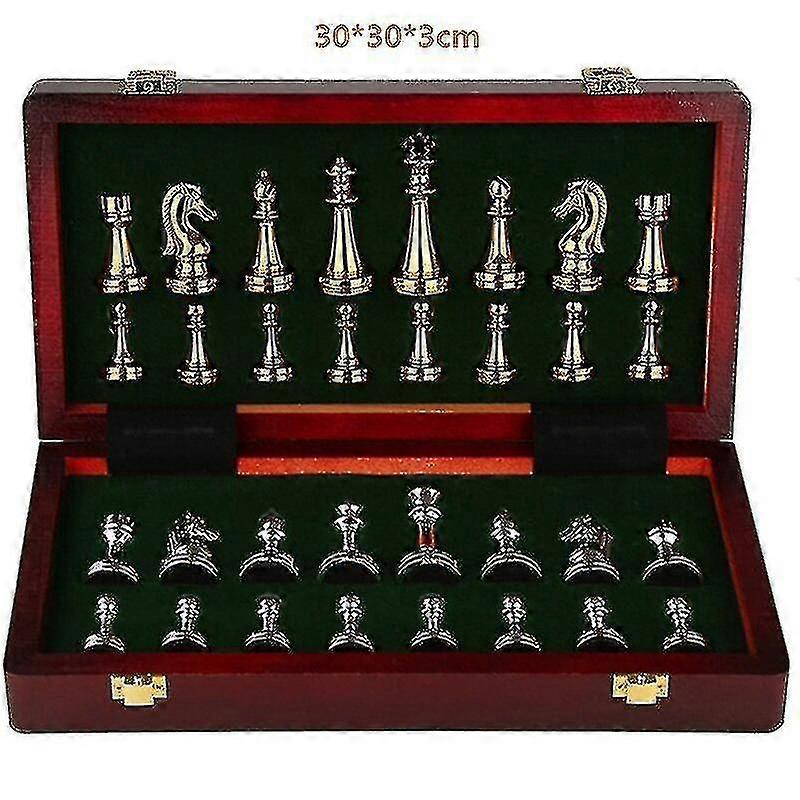 Jogos de mesa de xadrez profissional de 30*30cm com caixa de madeira